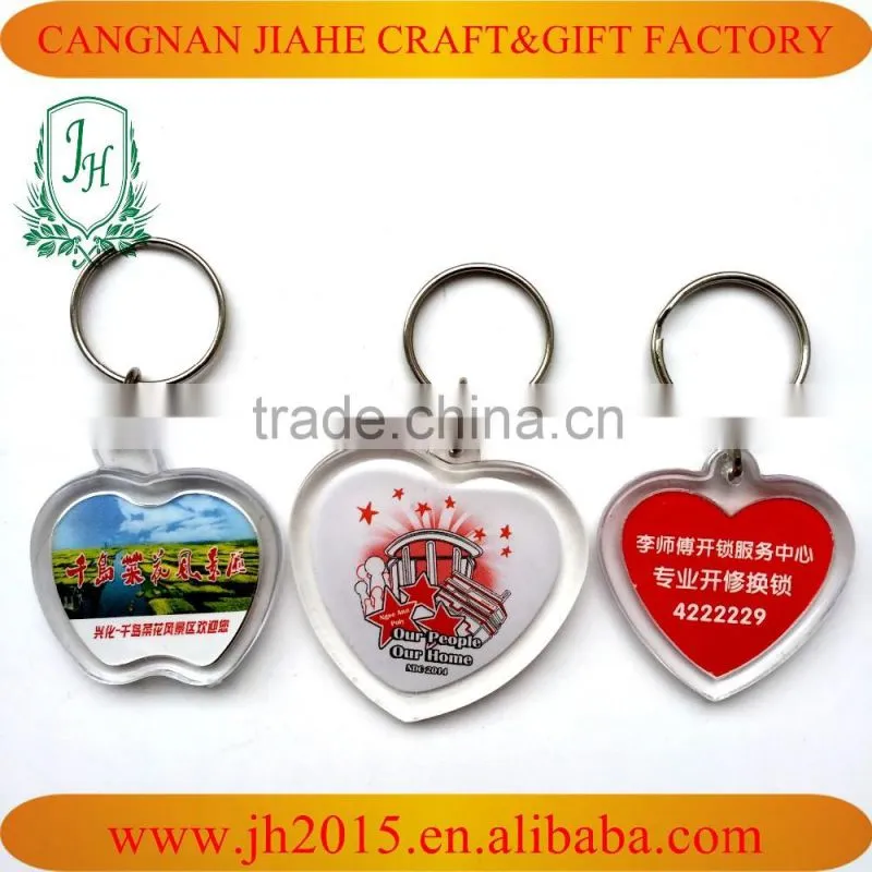 Personalised colorful logo custom printed acrylic key chain
