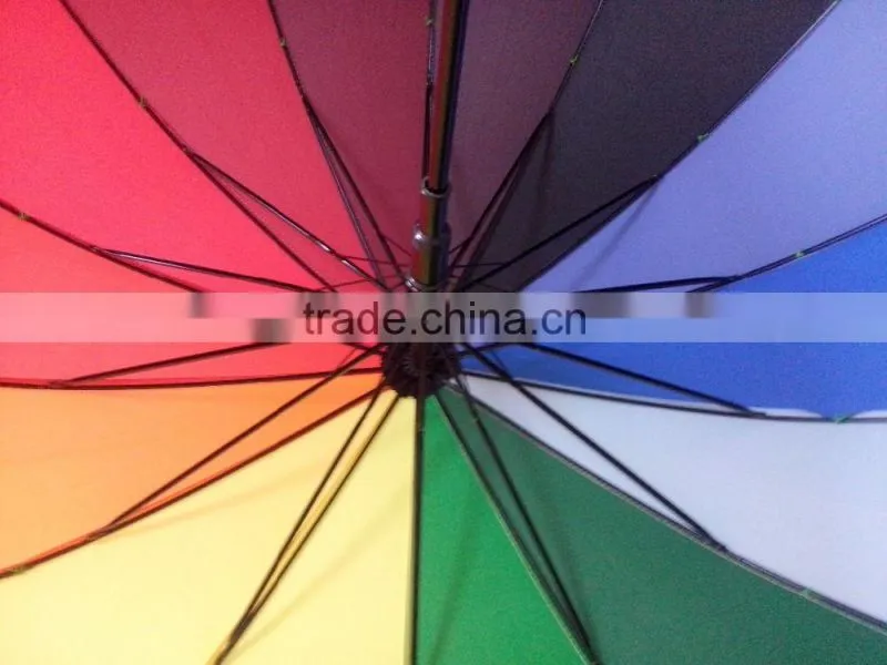 14colors promotional rainbow mini golf straight couple umbrella