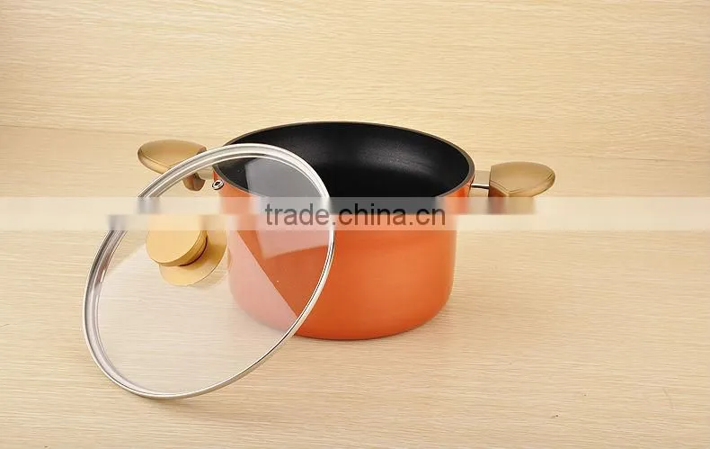 Capsuled Bottom Aluminum coating ceramic pots for cooking