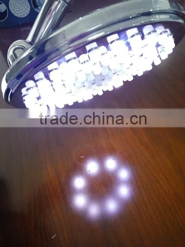 LED light fainfall hand shower head with rotated shower arm temperature control shower heads