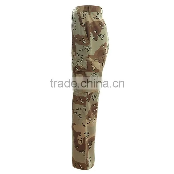 Cargo pockets 6 color desert camouflage military battle dress uniform BDU pants