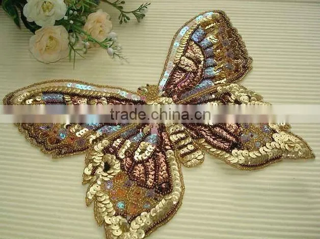 wooden beads neckline,embroidery collar,mesh trims
