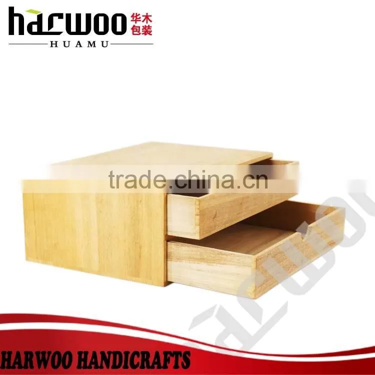 pine wood unfinished decorated box,simple wooden display box with layers,custom wooden storage box