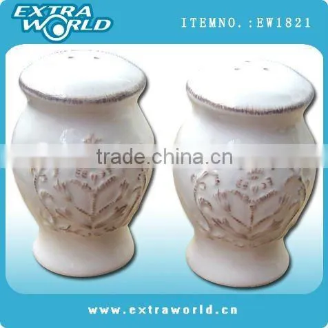 restaurant ceramic restaurant ceramic salt andpepper and napkin holder set