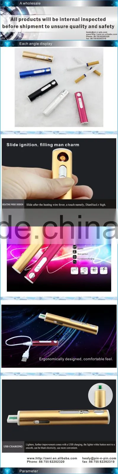 2016 Hot selling Cylinder shape electronic lighter