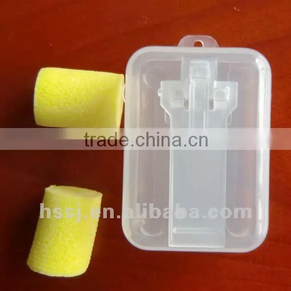 2016 hot selling ear plugs 100% soft PU foam ear plugs safety foam ear plugs in Cylinder (SNR:33db)