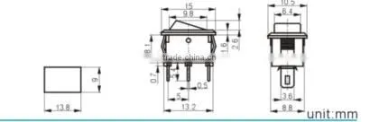 SMRS-102-1 Sub-Miniature Rocker Switch, mini ON-ON rocker switch, SPDT 3P rocker switch (FBELE)