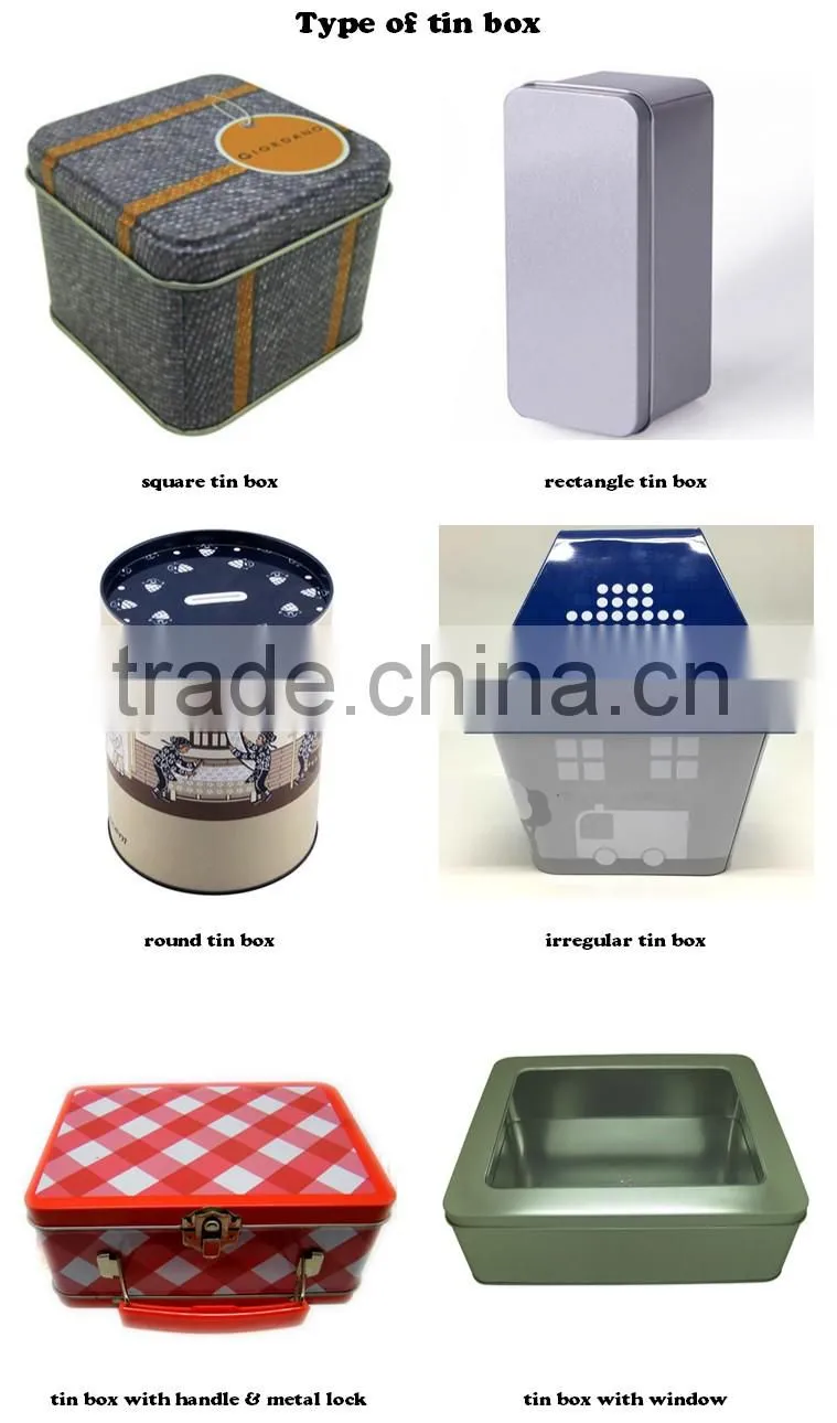 square tea tin cans