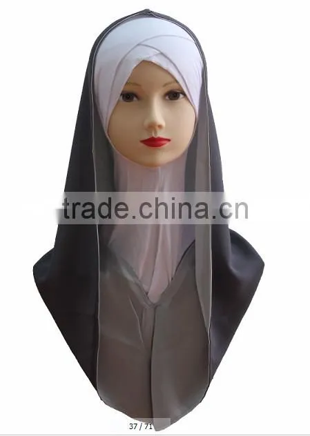 H229 popular muslim chiffon outside hijab