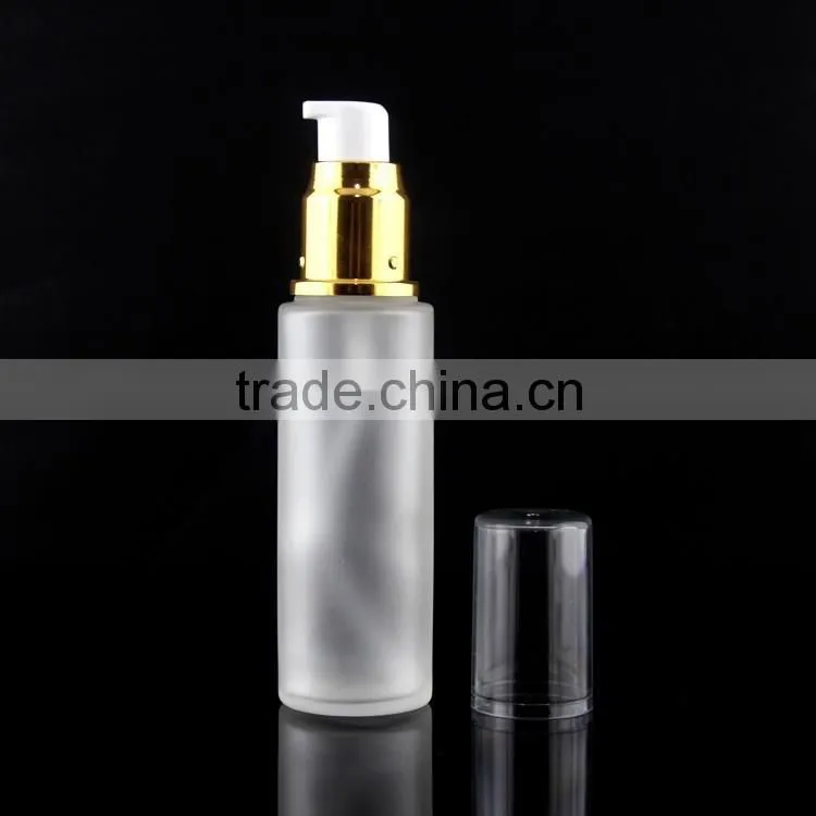 American 50 /60 lotion bottle glass with silver pump