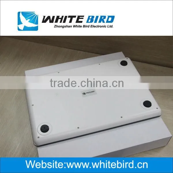 WhiteBird glass digital bathroom scale with large LCD