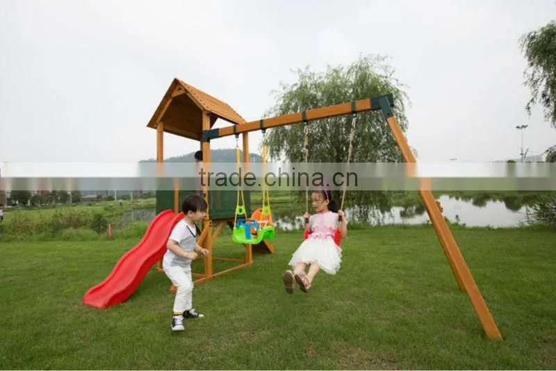wooden house swing sets TYS-S03