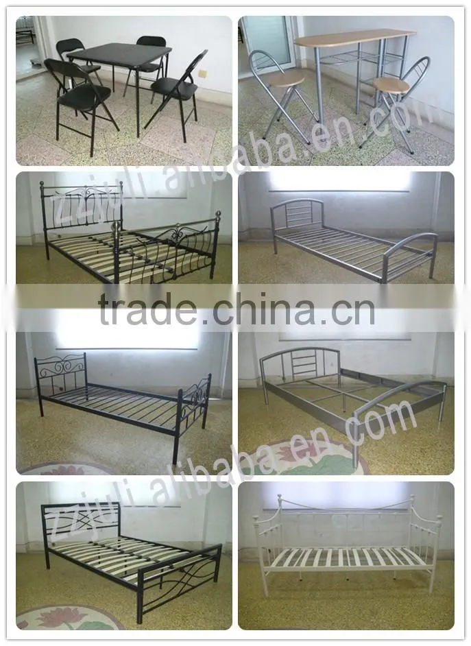 Hot selling high quality home bed bedroom furniture modern double size classic iron metal bed