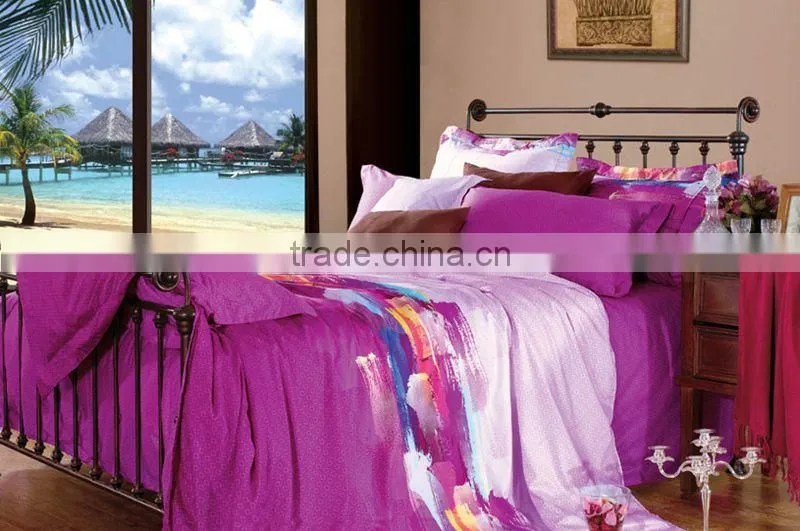 100% cotton128*68 reactive printed bedding set