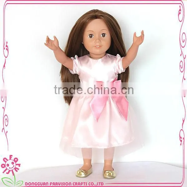 OEM 18 inch baby doll dress with pink knot for sale