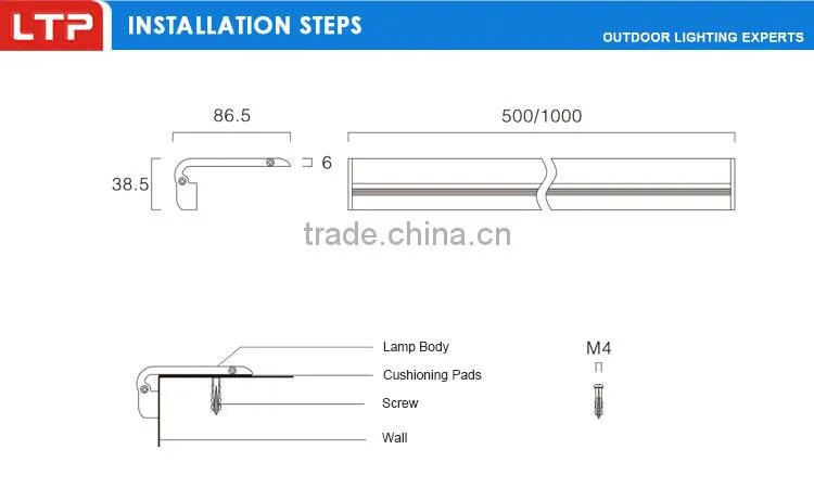 2016 New Arrival Aluminum Alloy Step Light ip65 6w
