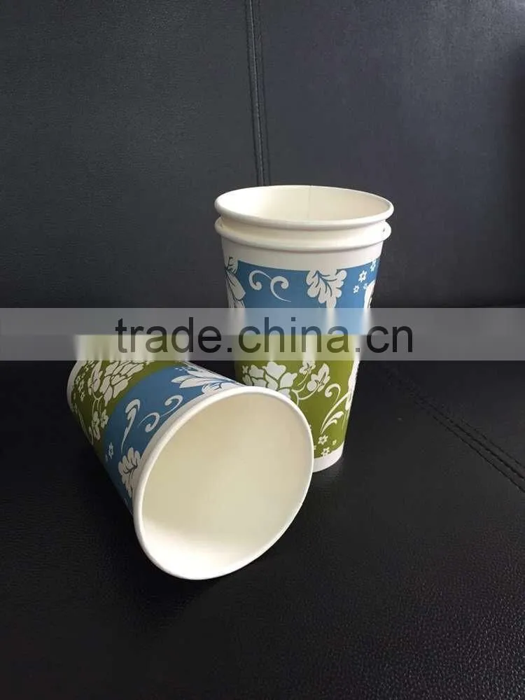 12oz Double Wall Hot Coffee Paper Cup with Lid
