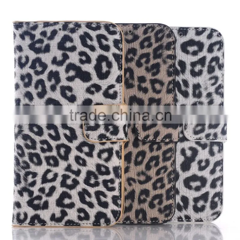2015 the most fashionable mobile phone accessories, folio pattern PU leather grain flip style case for smart phone