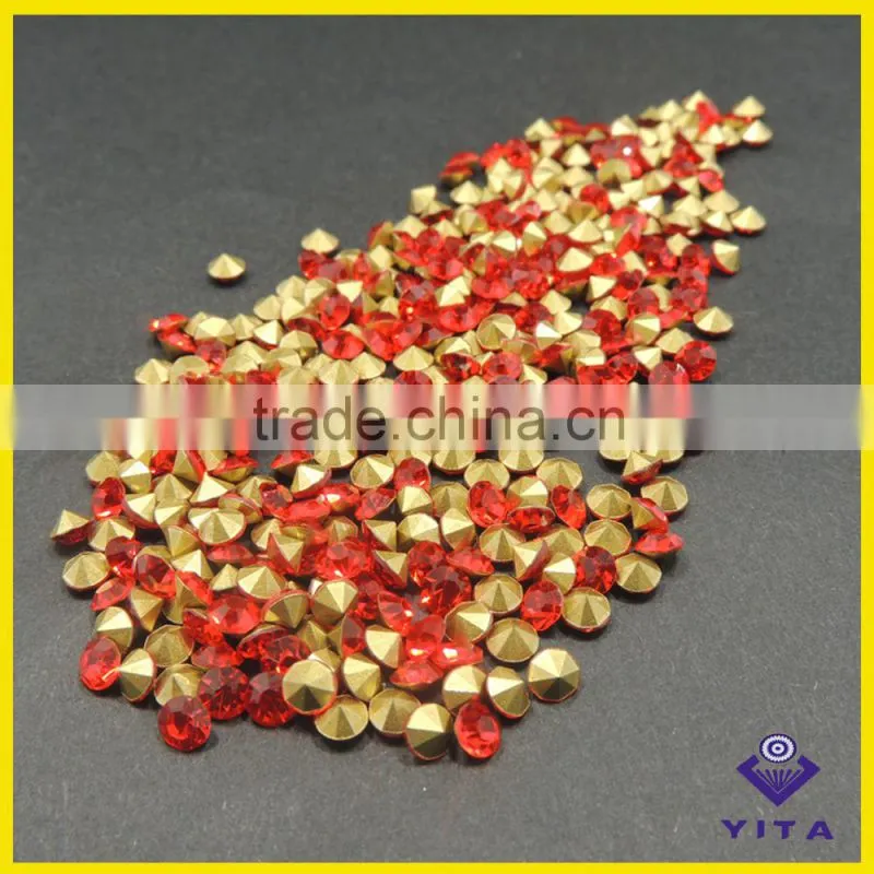 SS6.5-SS17 HYA point back glass round crystal rhinestone for wedding dress bulk buy from china