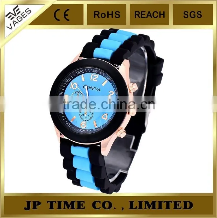 Colorful Unisex Geneva Silicone Jelly Gel Quartz Analog genava sport Watch