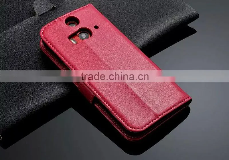 Wholesale Luxury Leather Cell Phone Case With Card Slot For HTC Butterfly 2