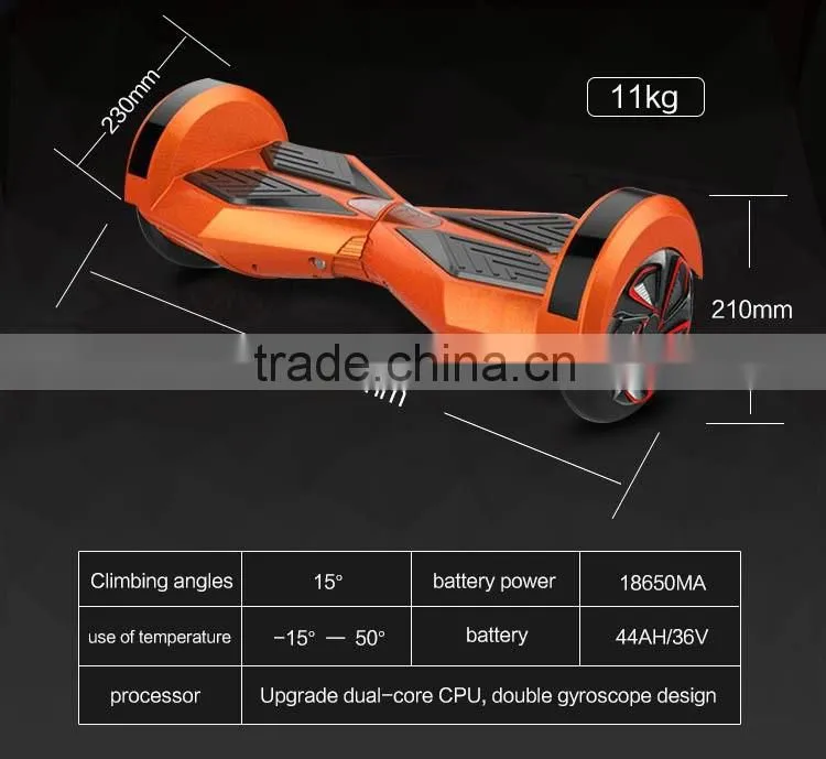 OT- 2016 Newest Design 8 Inch Mini two wheels smart electric balance scooter UK EU X shape CE FCC Rohs UL2272 UL 2272 MSDS