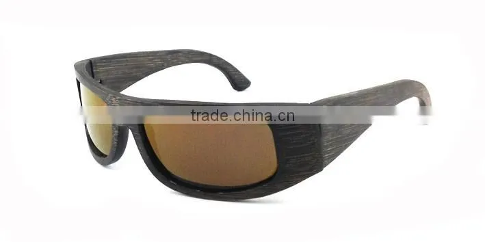 newest sport bamboo suglasses high quality polarized blue mirror lens