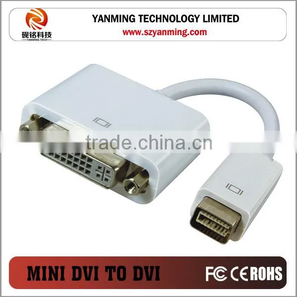 Mini DVI to DVI adapter cable / video cable For PC MacBook Projector