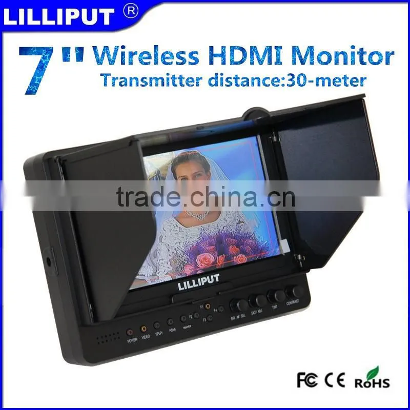 7" 1080p HDMI Wireless Monitor Transmitter distance 30-meter