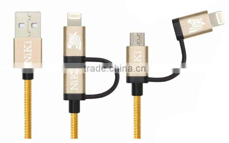 Nice Designed 2 in 1 USB Charging Cable for iPhone and Android Product