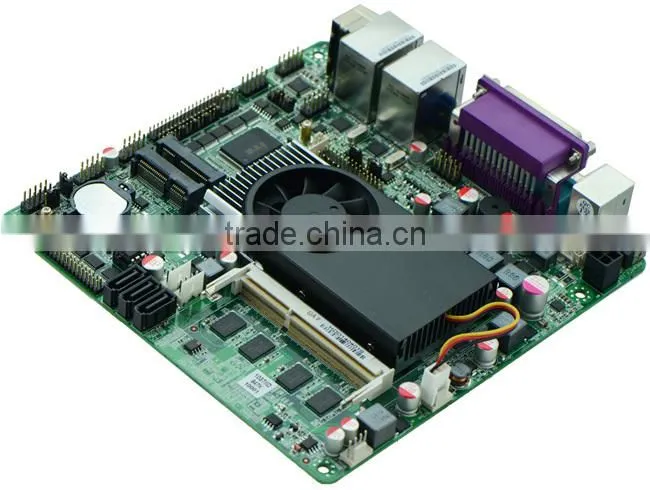 Mini ITX industrial motherboard 1037U 22nm dual VGA wide voltage 17W i3-grade DDR3 voltage 8V to 36V recommended 9V ~ 24V 2G RAM