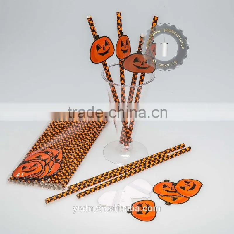Hallowmas party drinking Straws Paper straw