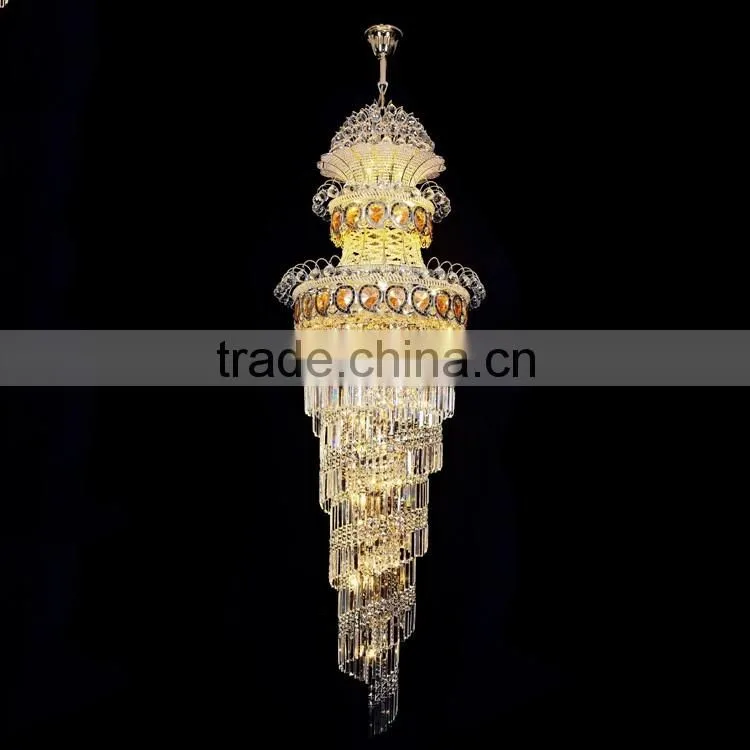 Beautiful crystal stairs chandelier light