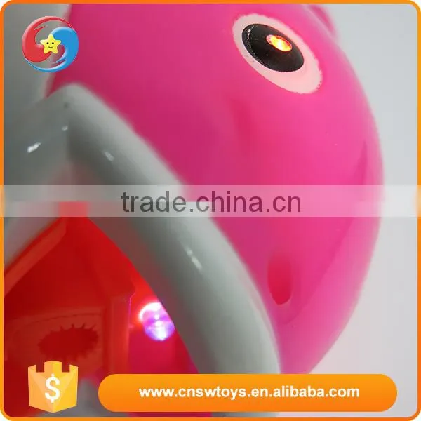 Plastic cartoon cute animal dolphin bubble gun toy with light