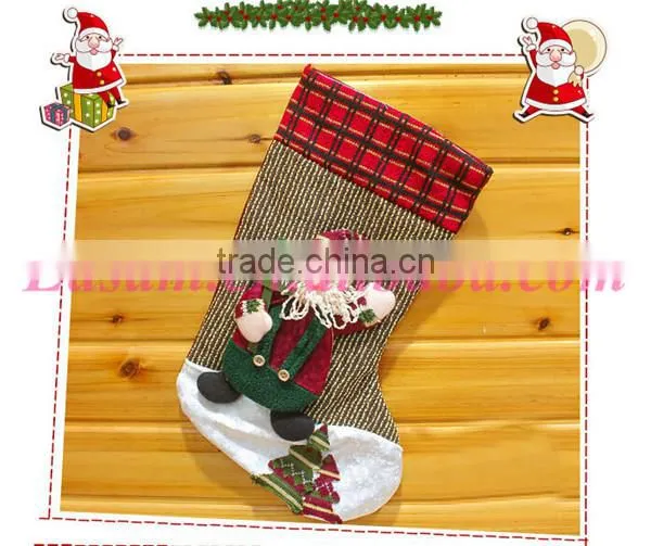 Bulk handmade woven party occasion christmas stockings 45*28cm