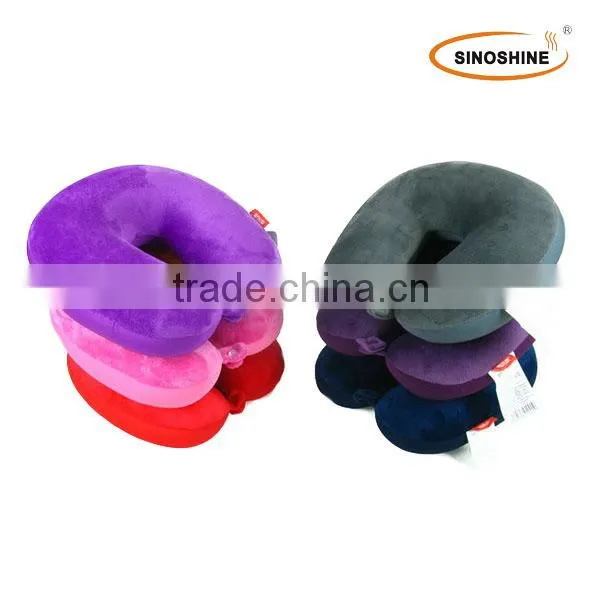 2014 latest Electric heat therapy u shape neck pillows 30*30cm in yellow