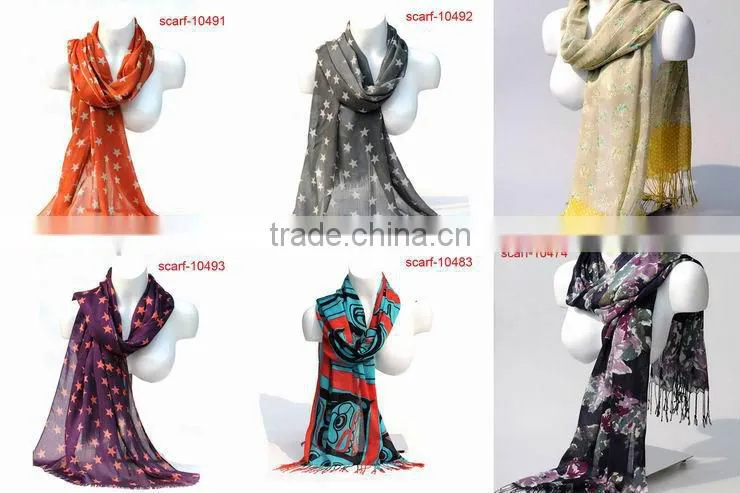 wide solid color cotton scarf