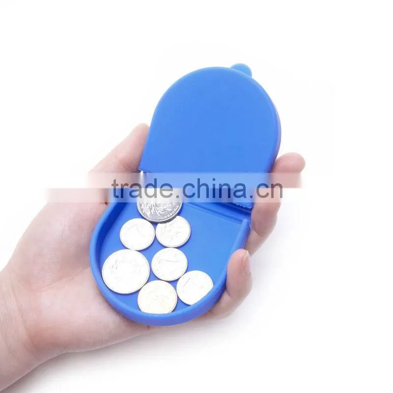 Women Girl Candy Color Silicone Wallet Key Coin Purse Rubber Pouch Case