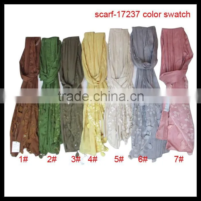 2014 fashion patchwork with little flower pattern scarf
