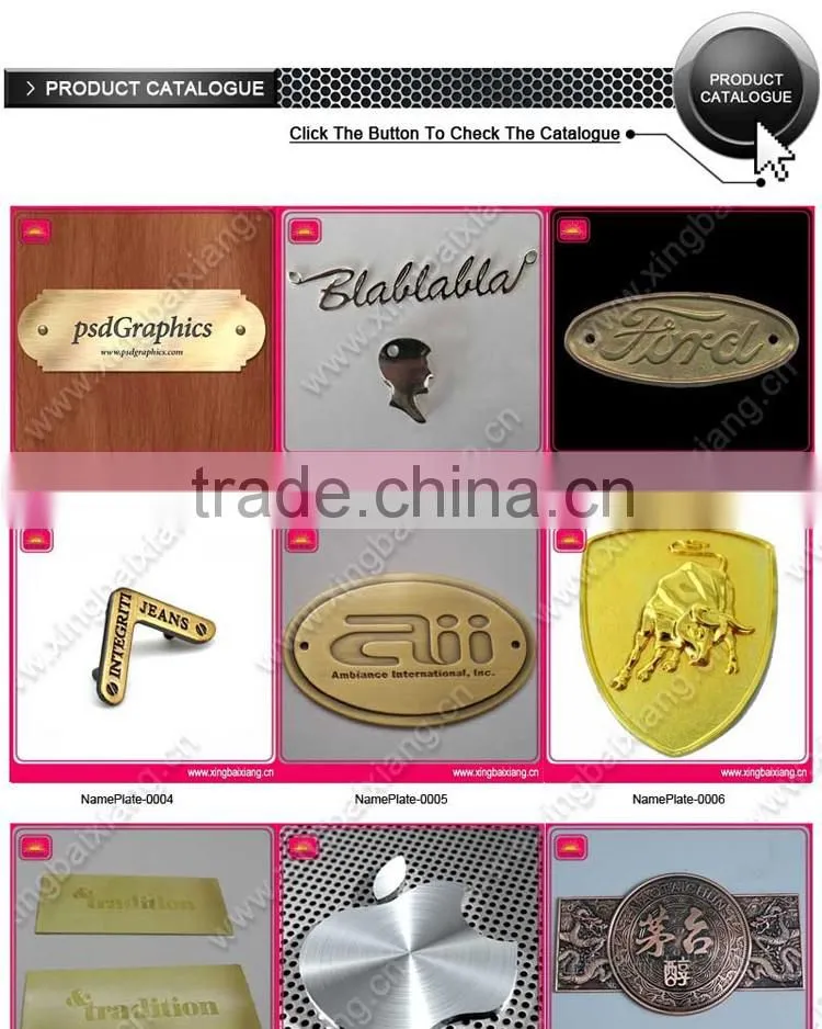 Appliance accessories metal small computer nameplates