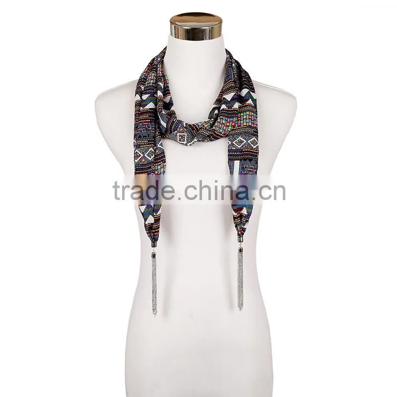 Top sale funny tetris printing scarf, Crumpled scarf