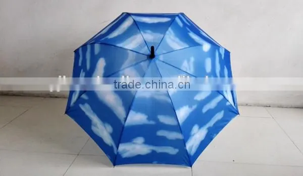 Sky Blue and White Cloud Offset Printing Umbrella