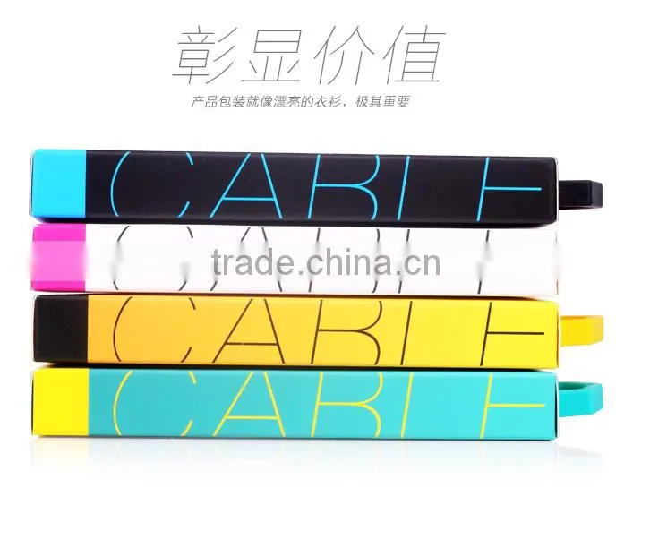 Cheap custom creative logo design paper packaging box for usb cable