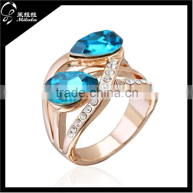 White gold diamond ring owl shape