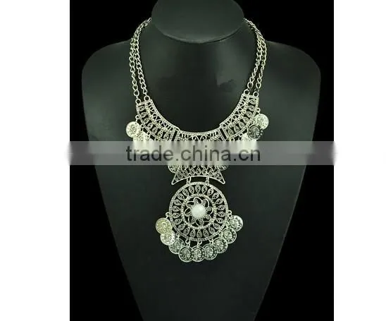 2016 Gypsy Coin Tassel Collar Bohemian Vintage exaggerate necklace