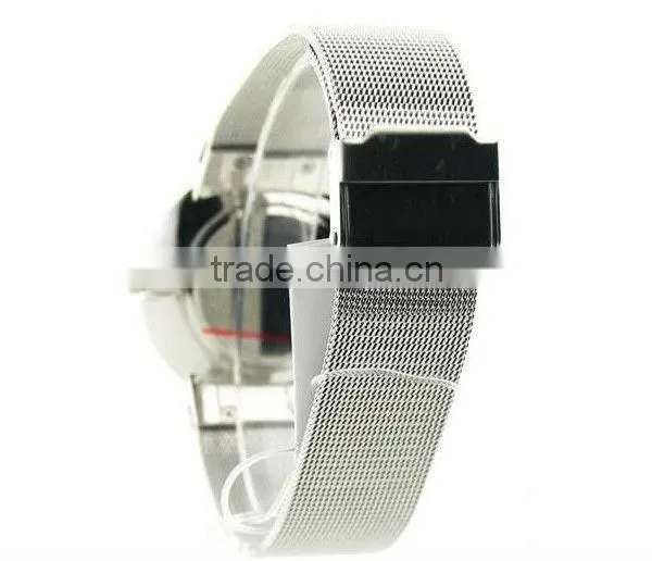 unisex alloy bullet band black watches with stainless steel back cover