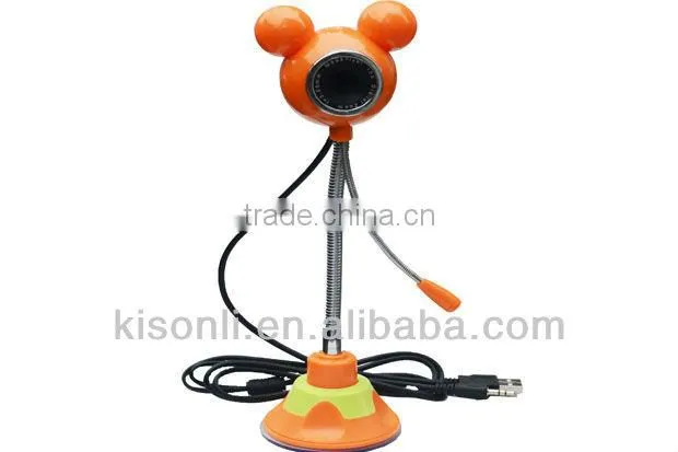 New cartoon free driver usb 2.0 led light webcam