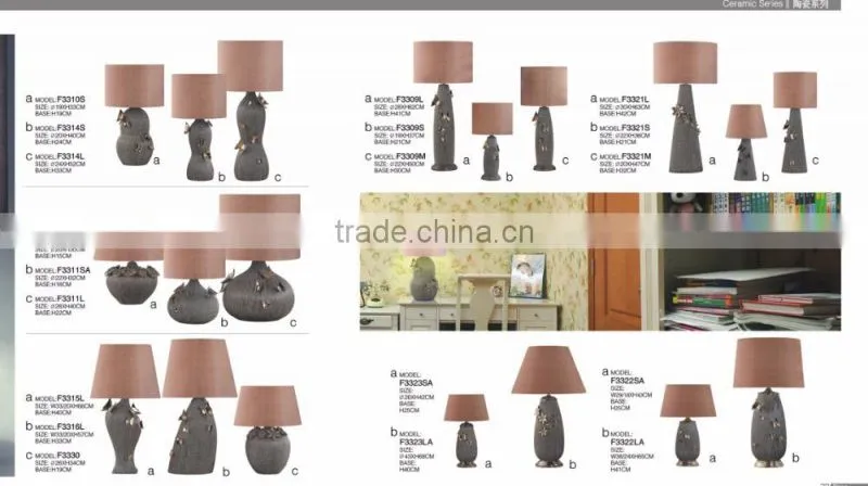 flower ceramic table lamp