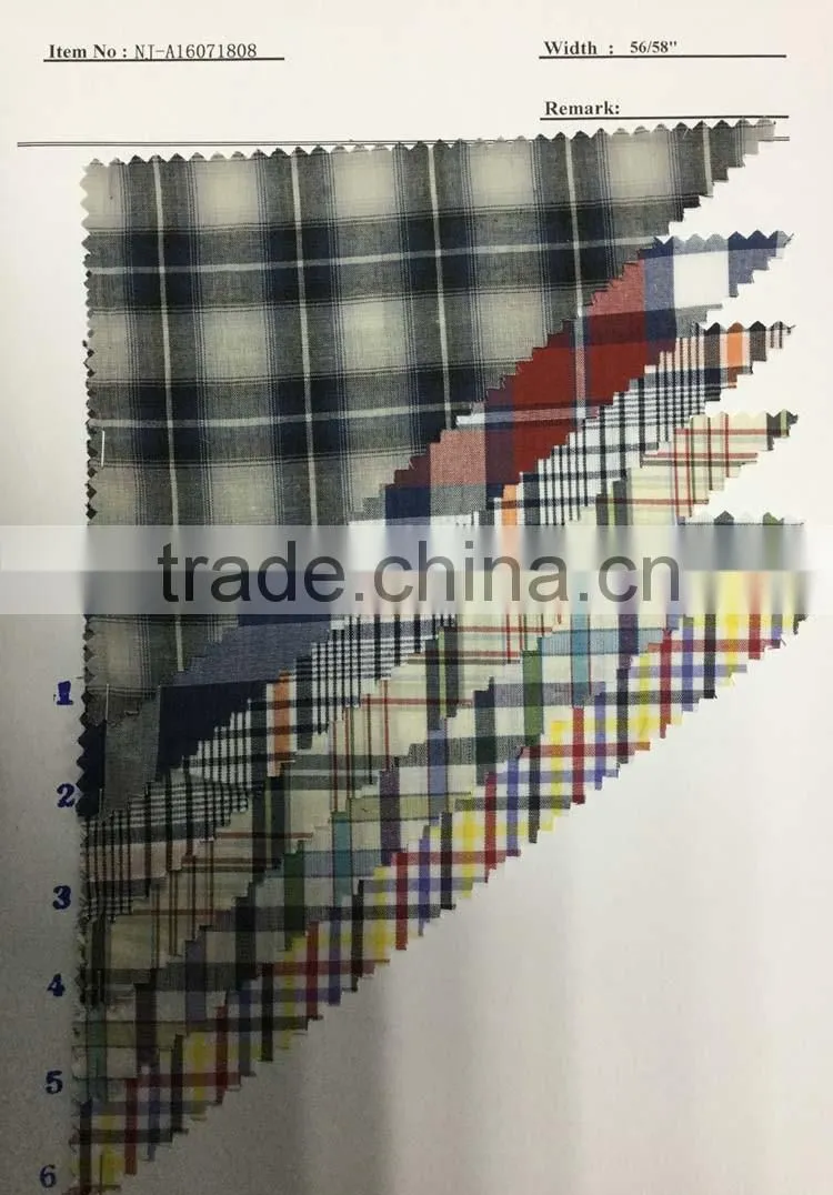plain yarn dyed shirtting fabric in stock NJ-A16071803