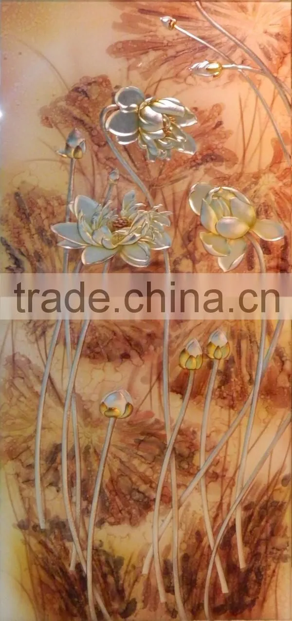 Fused Carving Glass New Designs Flowers Of Glass Painting